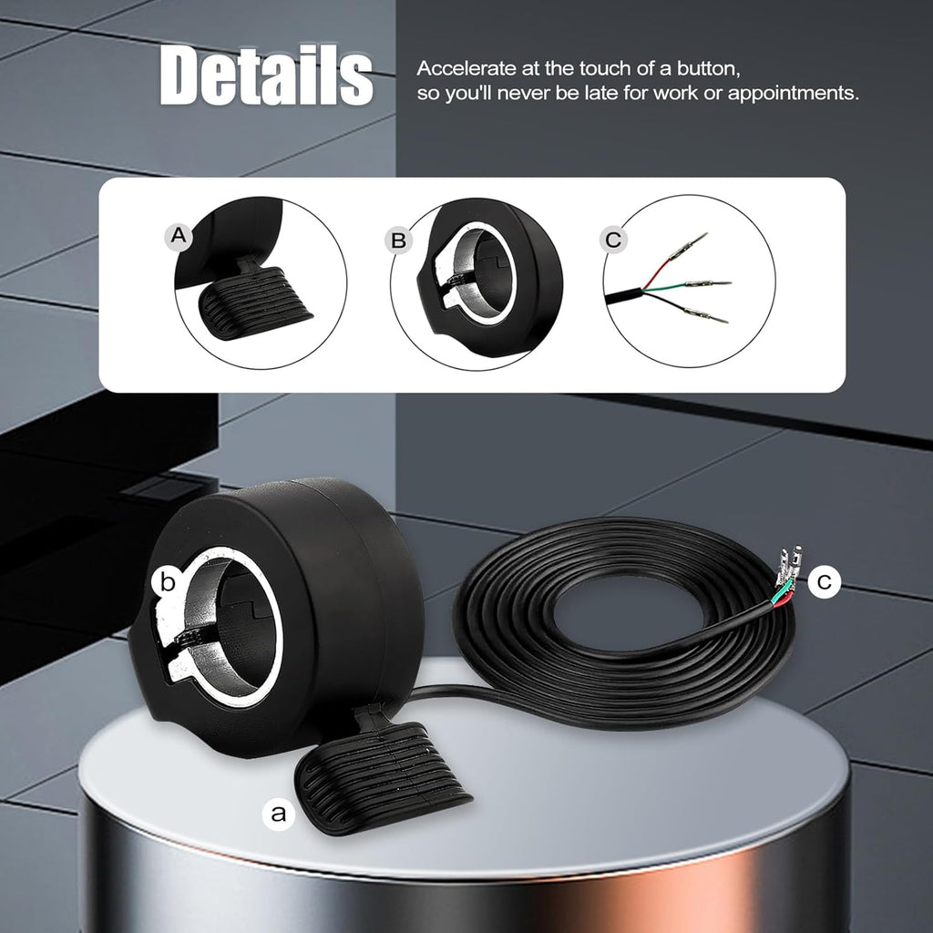 Thumb Throttle Ebike: Electric Scooter Throttle, Ebike Throttle, 7/8inch (22mm)