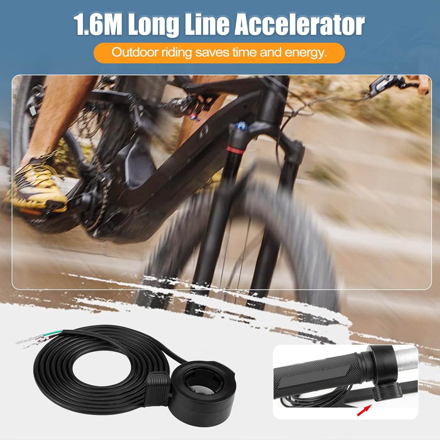 Thumb Throttle Ebike: Electric Scooter Throttle, Ebike Throttle, 7/8inch (22mm)