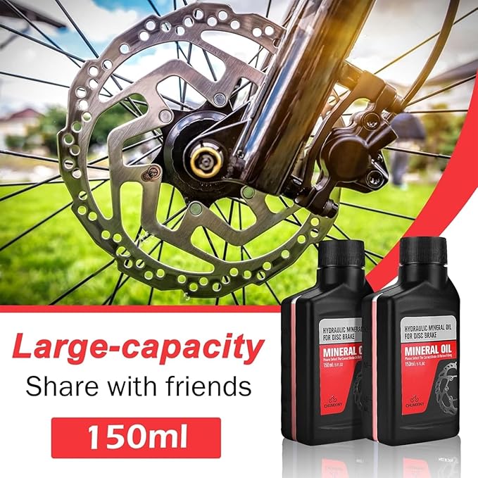 Brake Bleed Kit for Shimano Hydraulic Brakes, Mountain Bike Brake Bleeder kit Including 300ML Mineral Brake Fluid