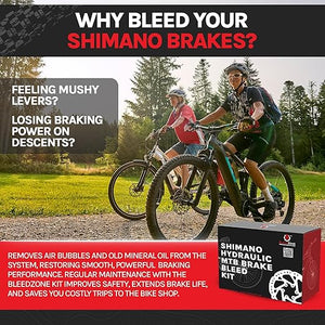 Shimano Brakes, Bike Hydraulic Brake Bleed Kit with 60ml Mineral Oil