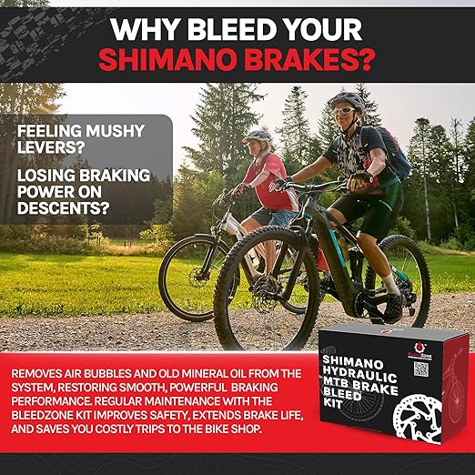 Shimano Brakes, Bike Hydraulic Brake Bleed Kit with 60ml Mineral Oil