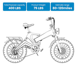 Cyber EK-6 PRO 48V25AH 40AH 100-120Miles 28MPH
